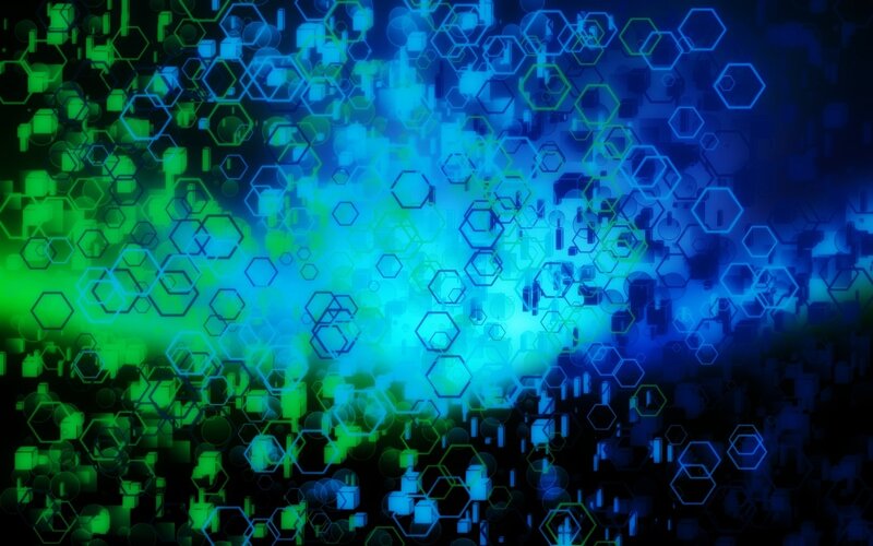 Hexagonal Pattern Background — Blue, Technological