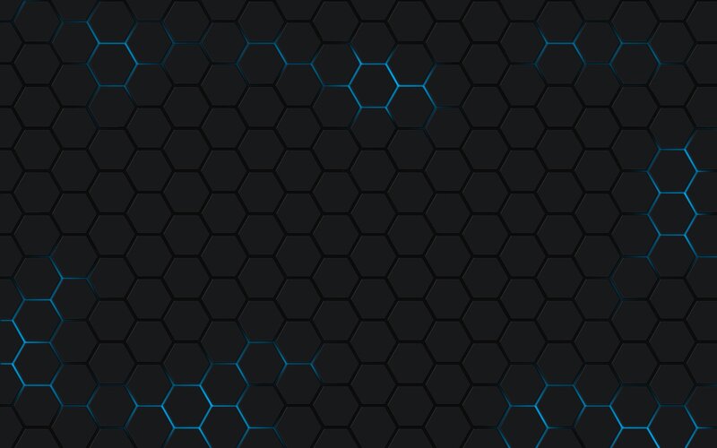Hexagonal Pattern — Black, Technological