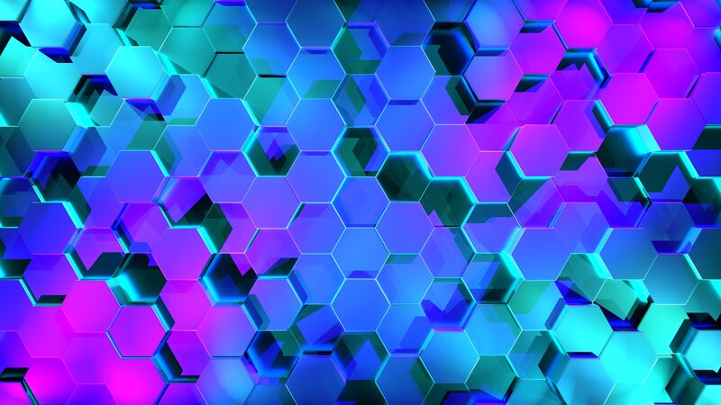 Hexagonal Pattern — Blue, Futuristic