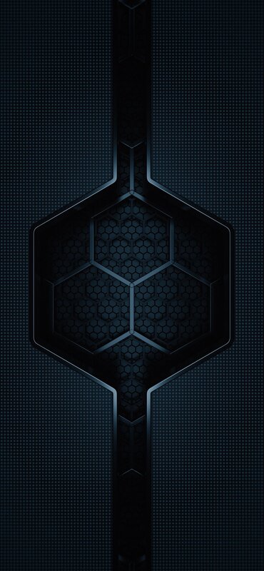 Hexagonal Pattern Design — Black