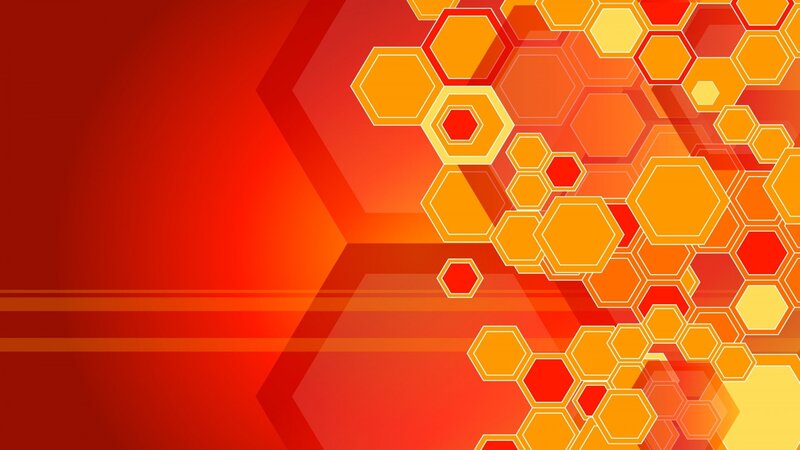 Hexagonal Pattern Design — Red
