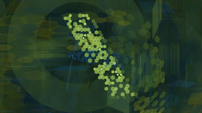 Hexagonal Pattern in Dark Background