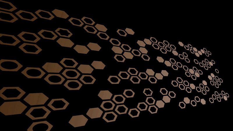 Hexagonal Pattern on Black