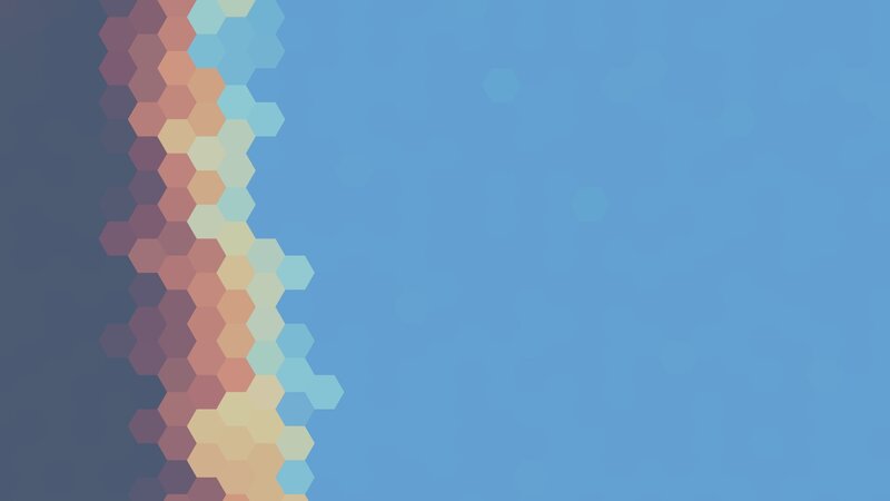 Hexagonal Pattern on Blue