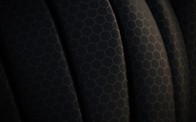 hexagonal pattern on curved surface
