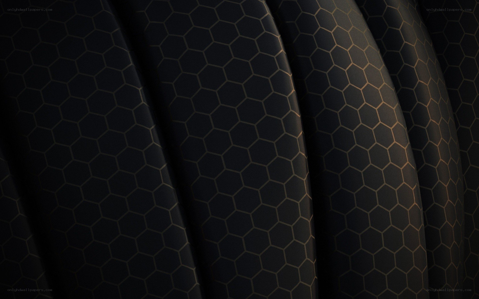 hexagonal pattern on curved surface