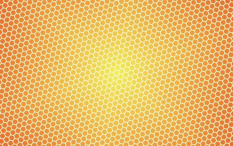Hexagonal Pattern — Orange, Calm
