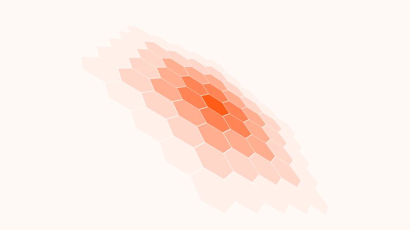 Hexagonal Pattern — Orange