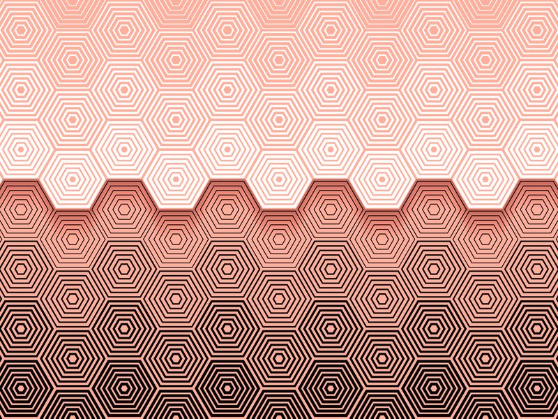 Hexagonal Pattern — Pink