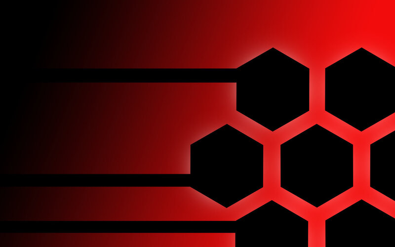 Hexagonal Pattern — Red, Dramatic