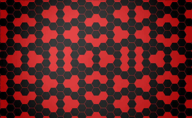 Hexagonal Pattern — Red