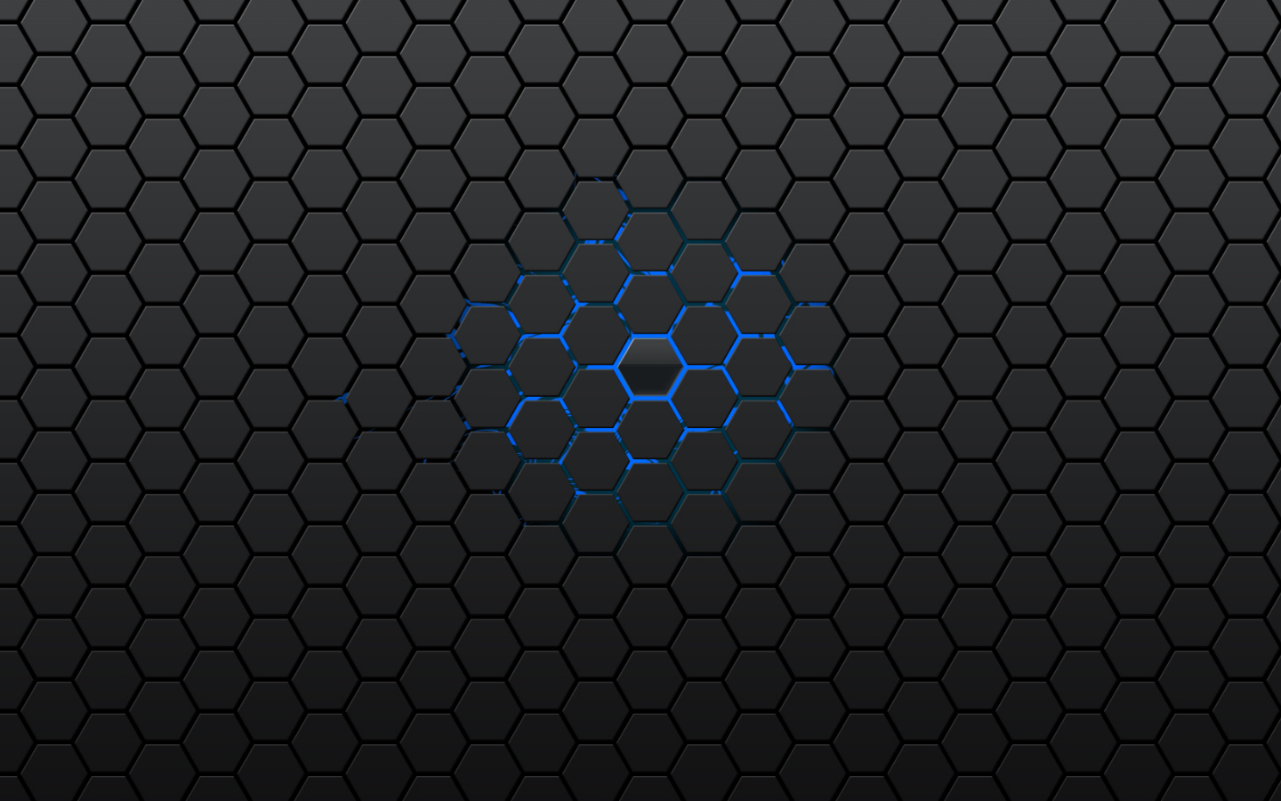 hexagonal pattern with blue glow