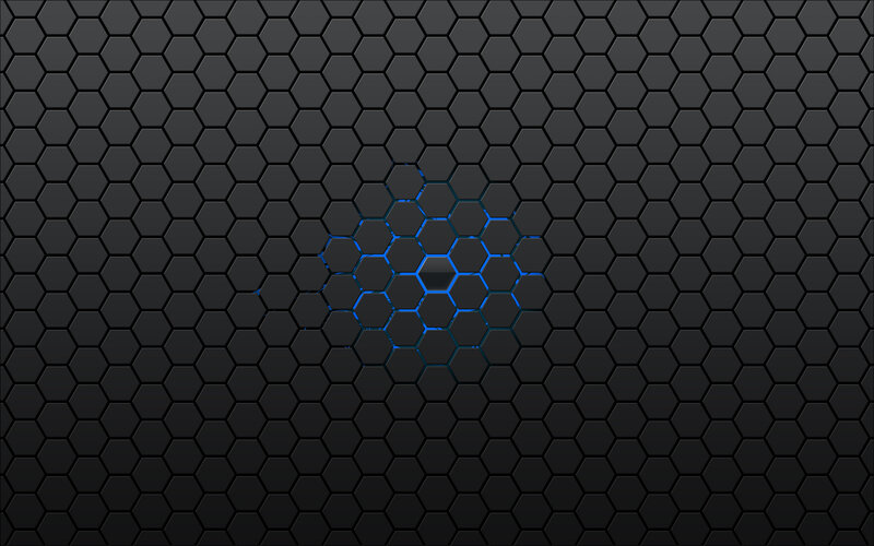 Hexagonal Pattern with Blue Glow — Technological
