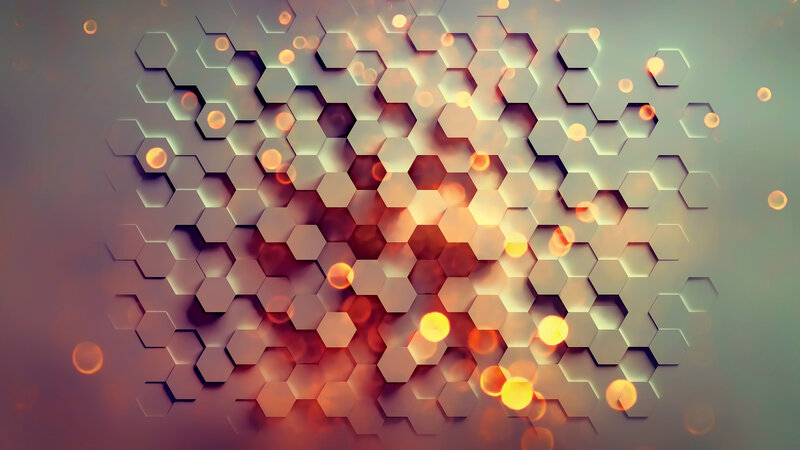 Hexagonal Pattern with Bokeh