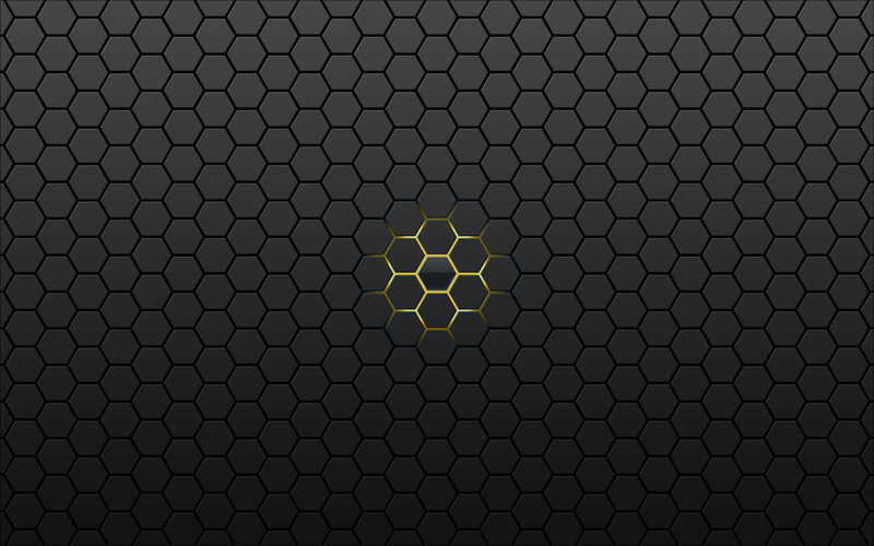 Hexagonal Pattern with Glow — Black