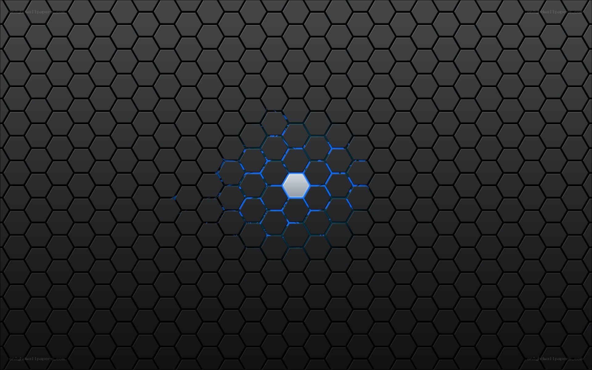 hexagonal pattern with glowing center