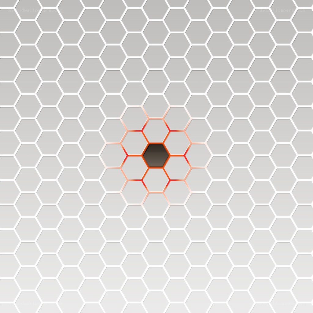 hexagonal pattern with glowing center