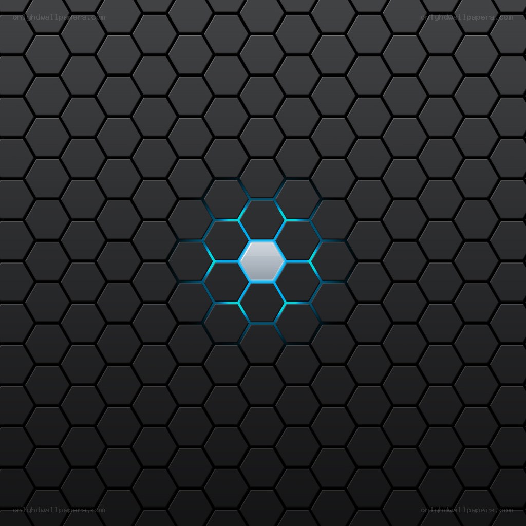 hexagonal pattern with glowing center