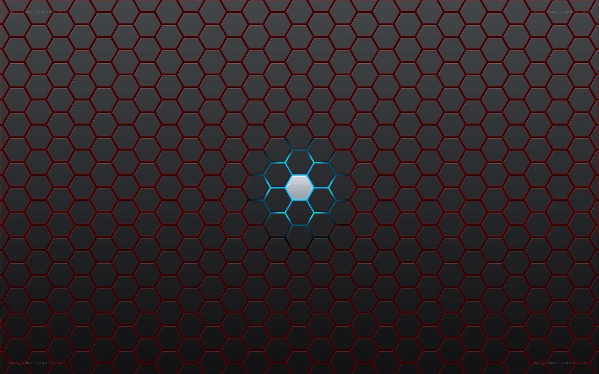 hexagonal pattern with glowing center