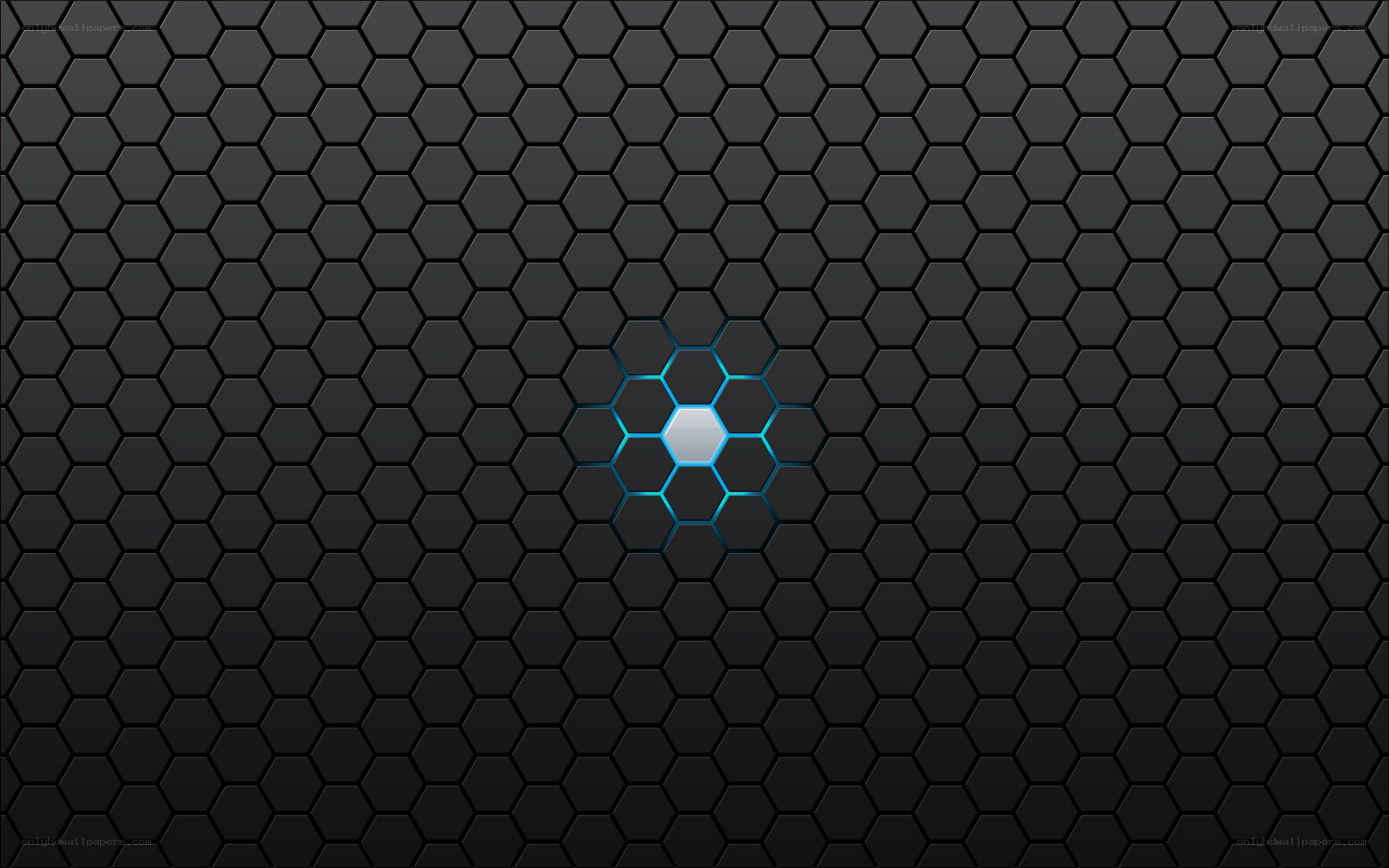 hexagonal pattern with glowing center