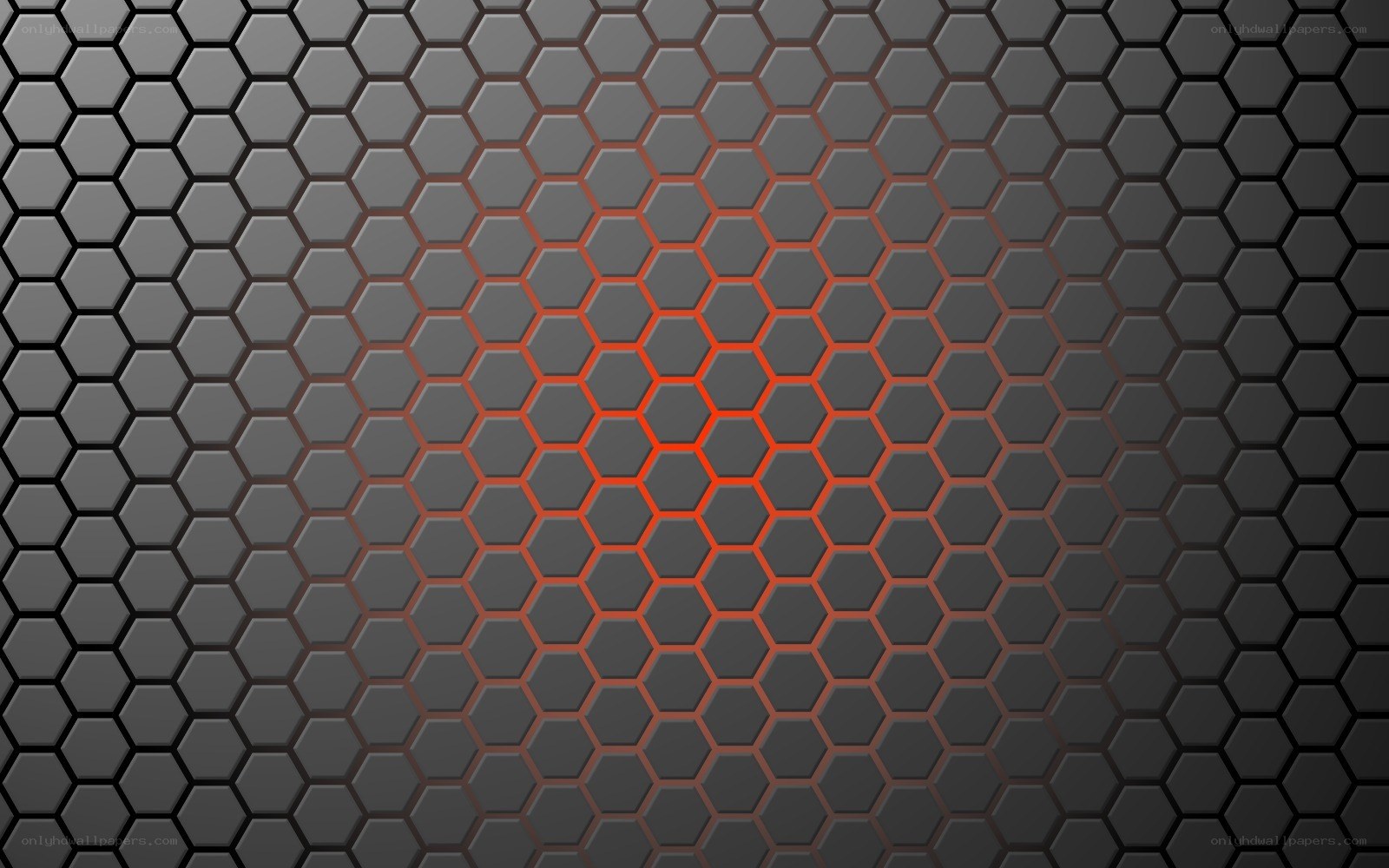 hexagonal pattern with glowing center