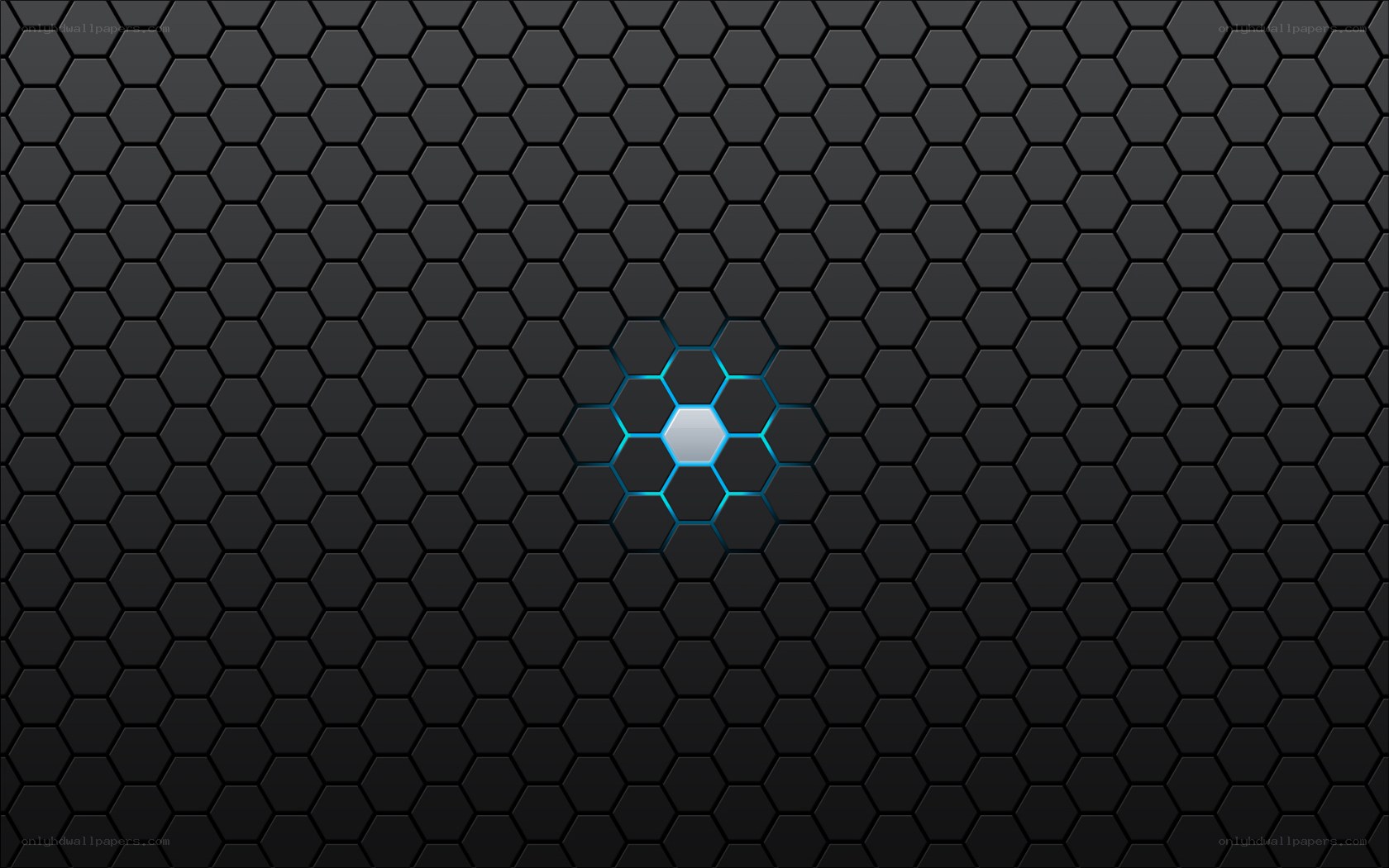 hexagonal pattern with glowing center