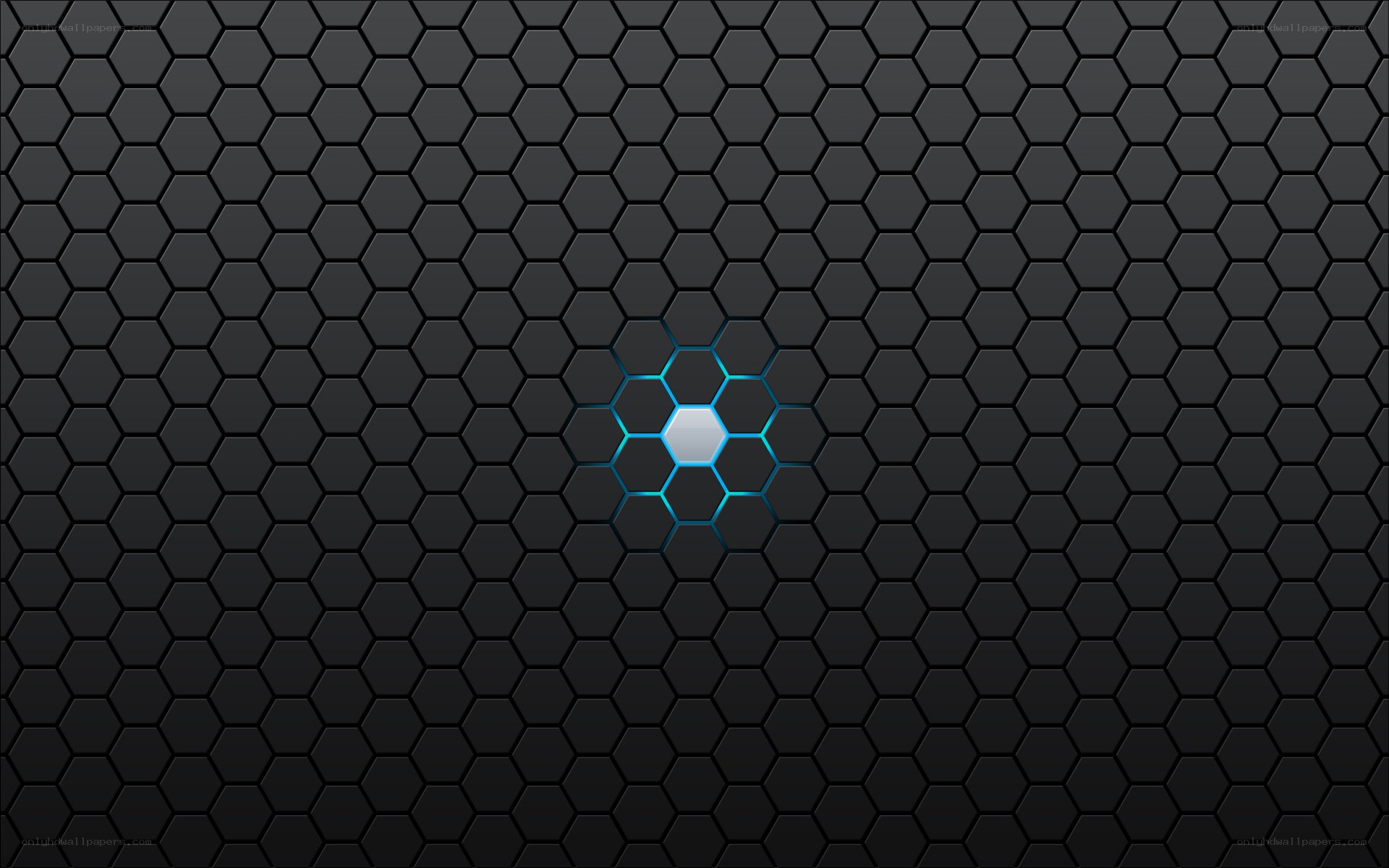 hexagonal pattern with glowing center