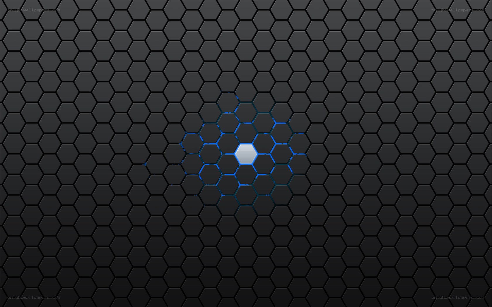 hexagonal pattern with glowing center