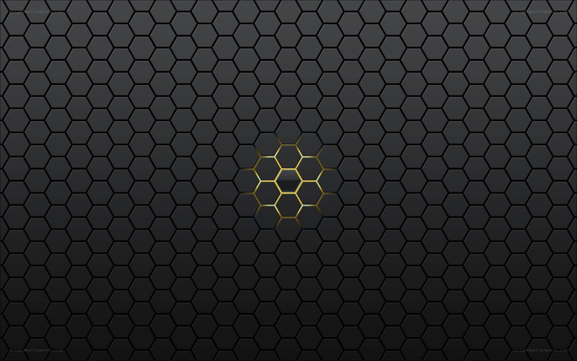 hexagonal pattern with glowing center