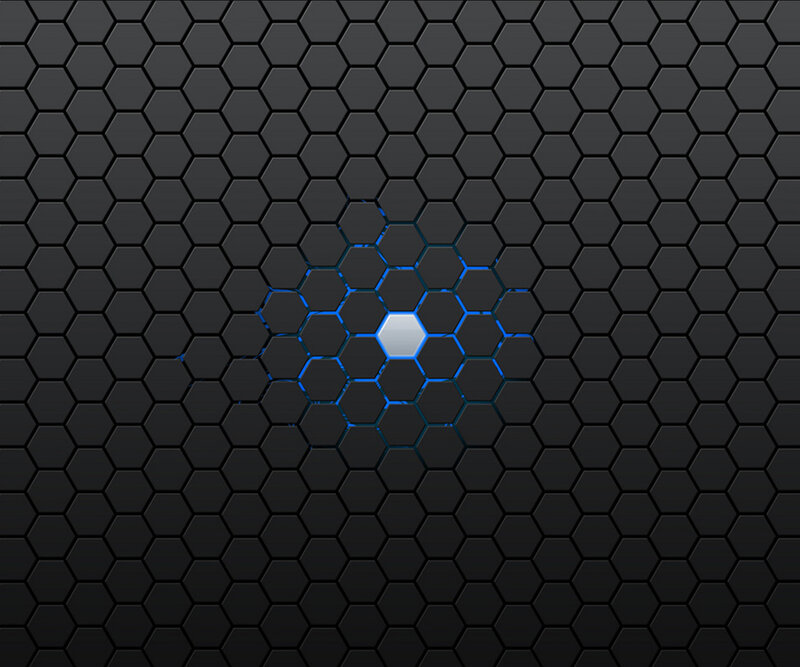hexagonal pattern with glowing center