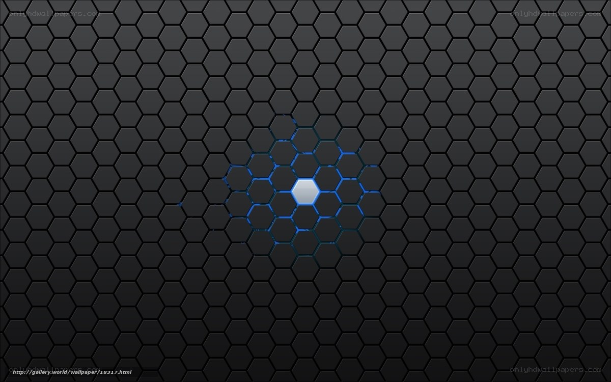 hexagonal pattern with glowing center