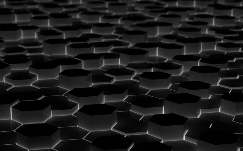 hexagonal pattern with glowing edges
