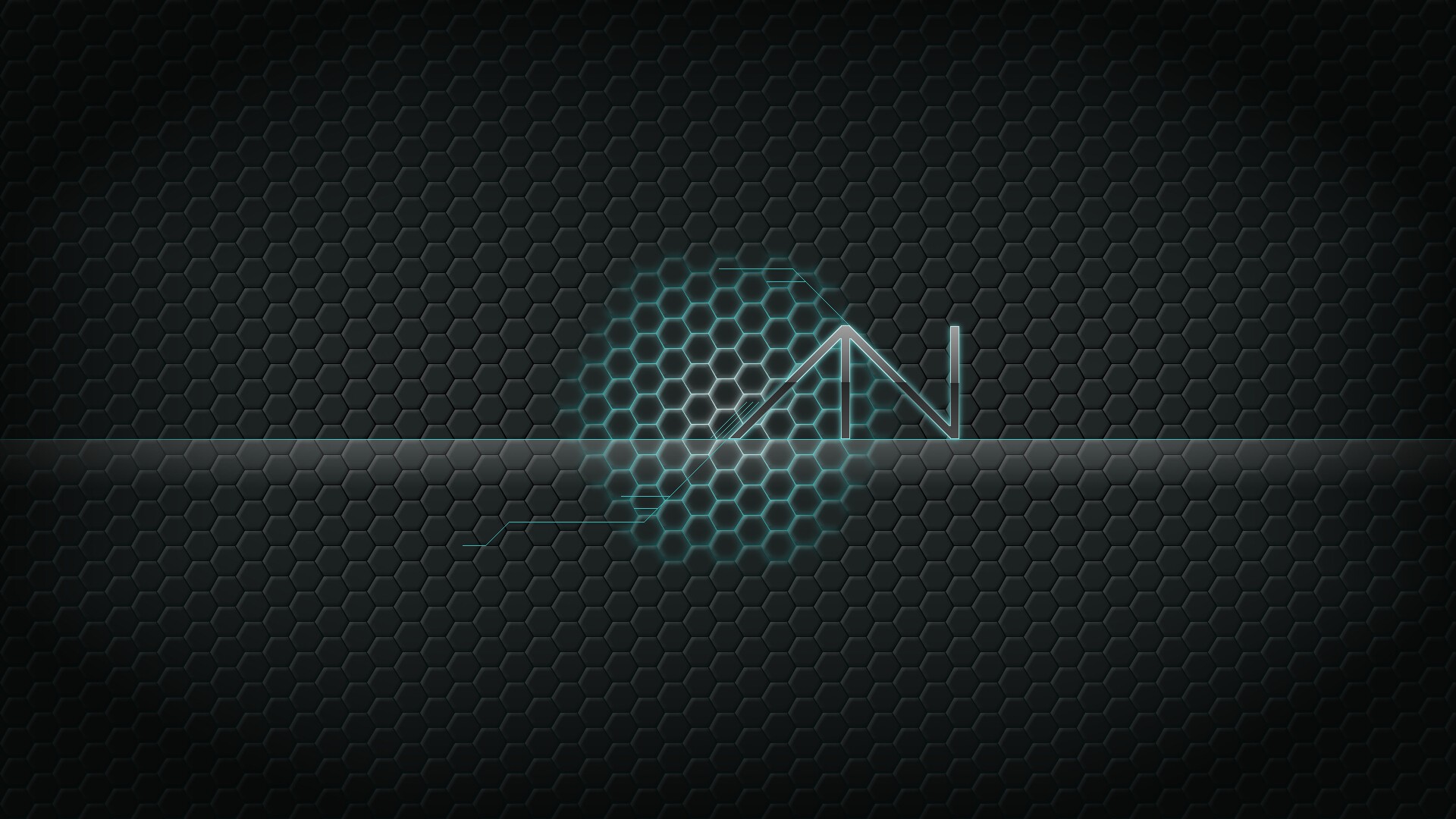 hexagonal pattern with glowing line