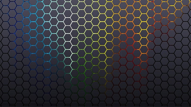 Hexagonal Pattern with Gradient — Black