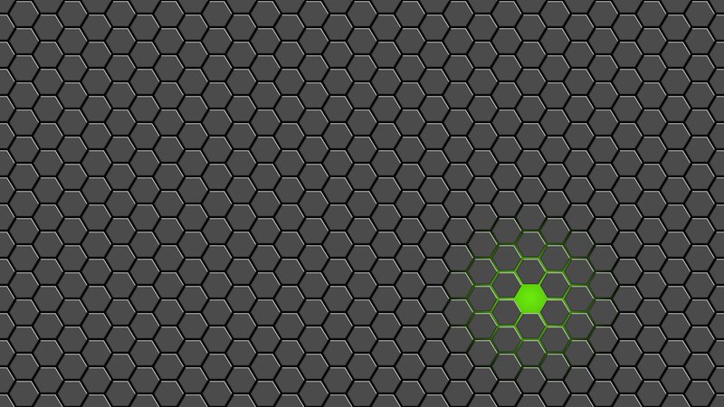 Hexagonal Pattern with Green Center