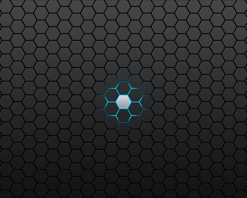 Hexagonal Pattern with Light — Black, Technological, Digital Art, Hexagons