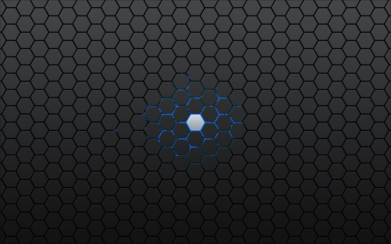 Hexagonal Pattern with Light — Black, Technological