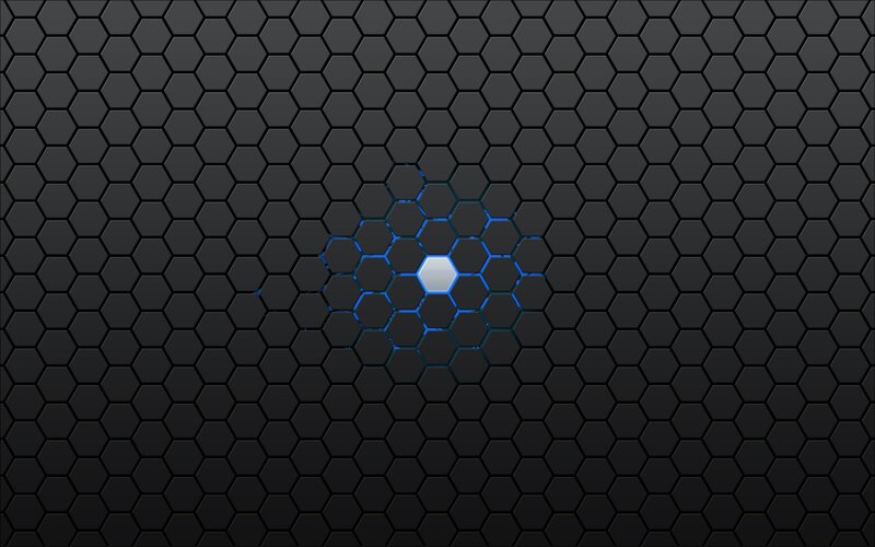 Hexagonal Pattern with Light — Black