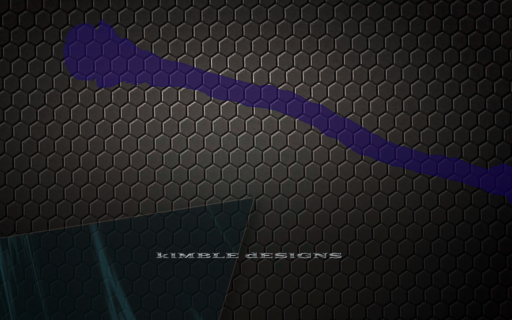 hexagonal pattern with purple line