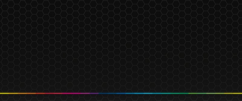 Hexagonal Pattern with Rainbow Line