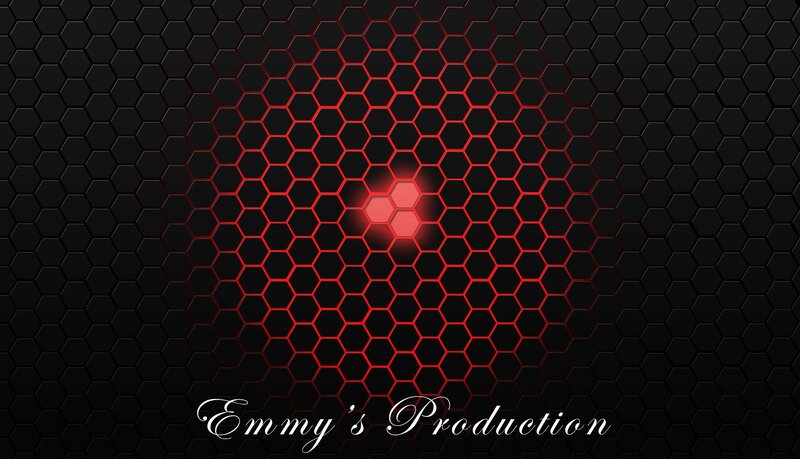 Hexagonal Pattern with Red Glow — Black, Dramatic