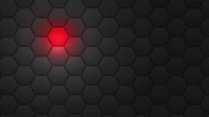 hexagonal pattern with red light