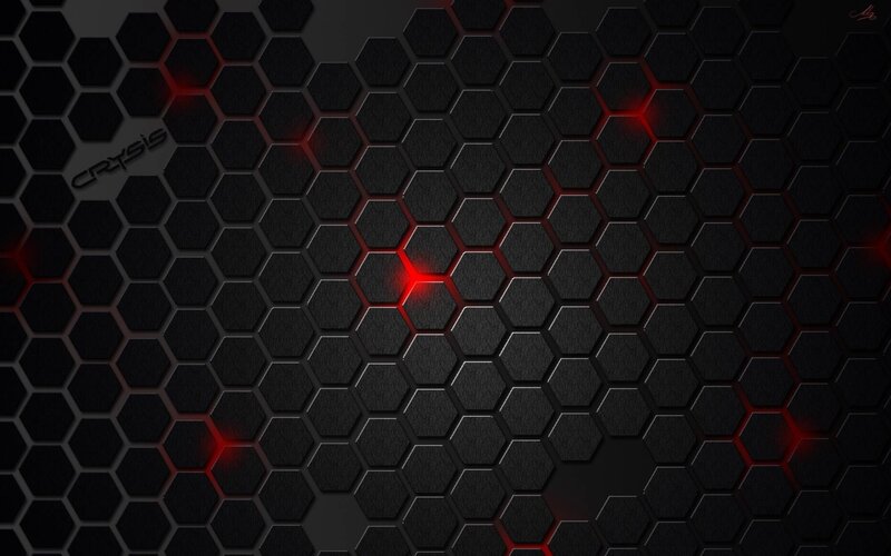 hexagonal pattern with red lights