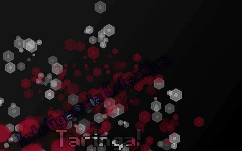 Hexagonal Pattern with Text — Black, Abstract