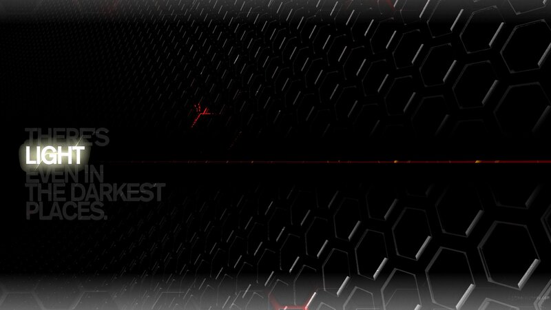 Hexagonal Pattern with Text — Black, Dramatic