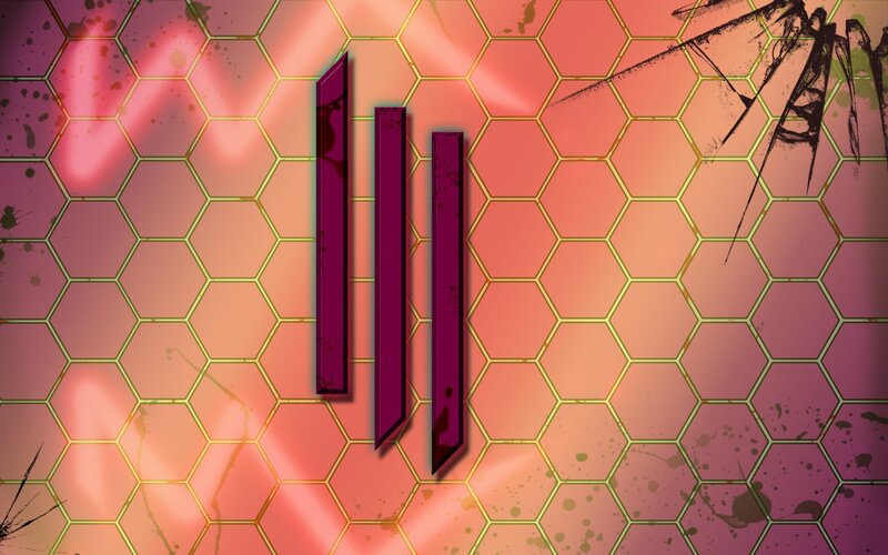 hexagonal pattern with vertical bars