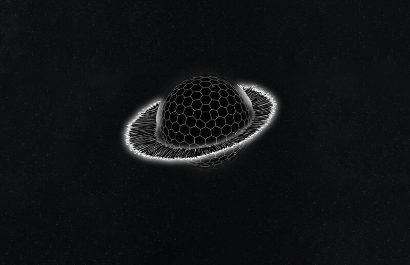 Hexagonal Planet with Rings