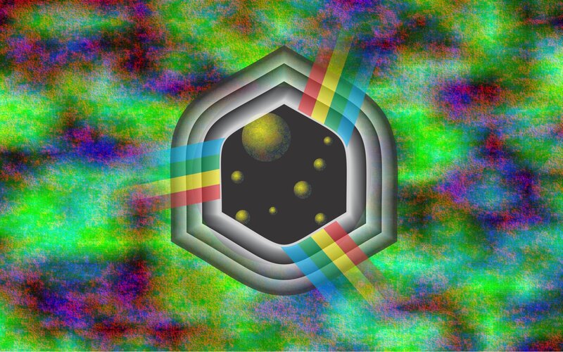 Hexagonal Portal with Planets