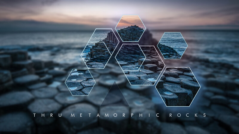 Hexagonal Rock Formations — Blue