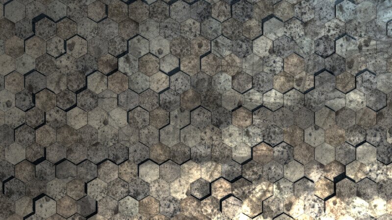 hexagonal stone tile pattern